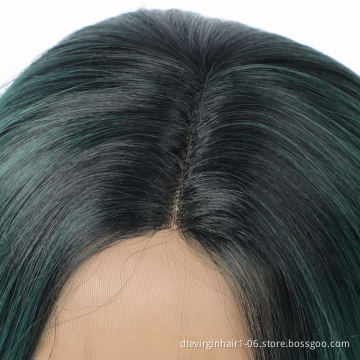 HD lace front lime green synthetic synthetic hight fiber wigs,short hair frontal free shipinging synthetic bob wigs